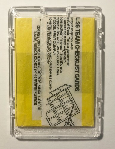 1979 Topps Baseball Trading Cards wrapper SNAPIT encased - Picture 2 of 2