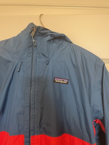 Abrigo Chaqueta Patagonia H2no Ligero Impermeable Cremallera Completa Lluvia Rojo y Azul XL - Imagen 3 de 8