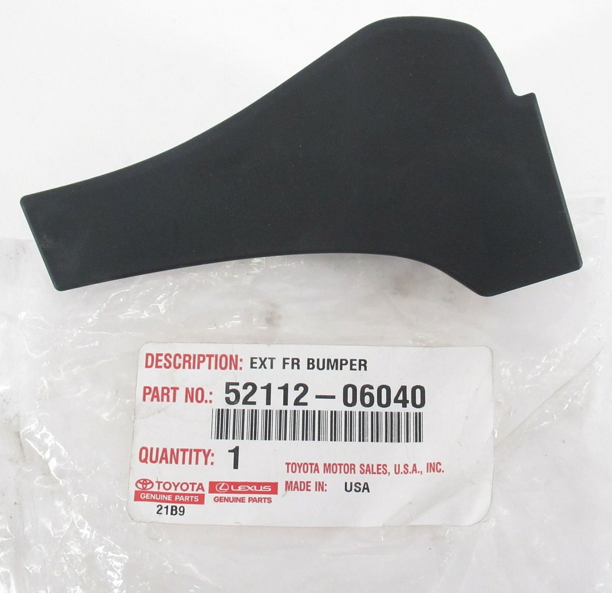 Genuine OEM Toyota 52112-06040 Passenger Front Bumper Extension 09