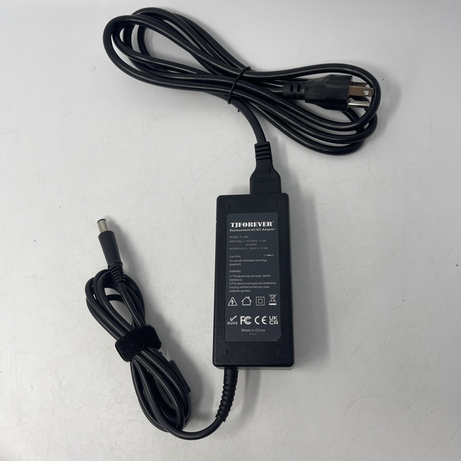 TJForever Replacement Laptop 65W AC/DC Adapter TJ-080 Charger 19.5v 3 ...