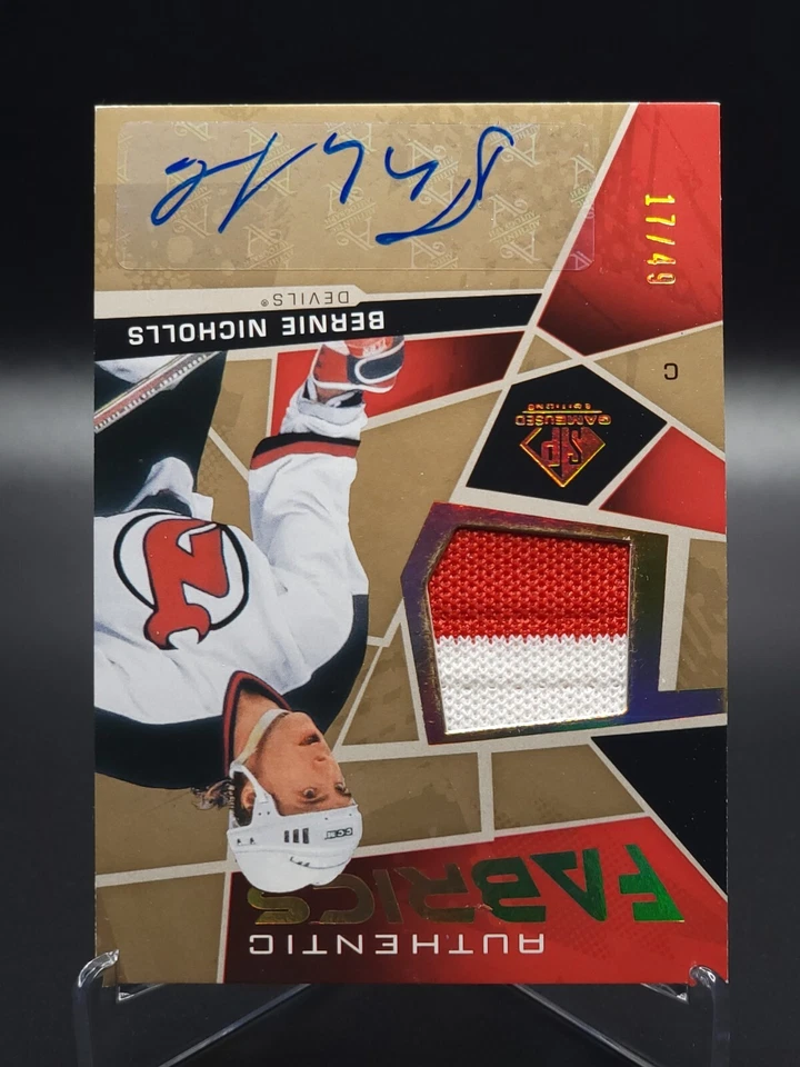 Camiseta deportiva Nicholls 2021-22 SP usada de hockey telas auténticas #17/49 AF-BN Foto 3 de 4