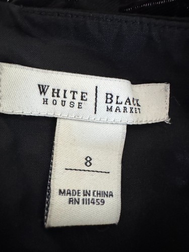 White House Black Market Dress Womens 8 Black Lace Romantic Elegant Minimalist - Picture 10 of 11