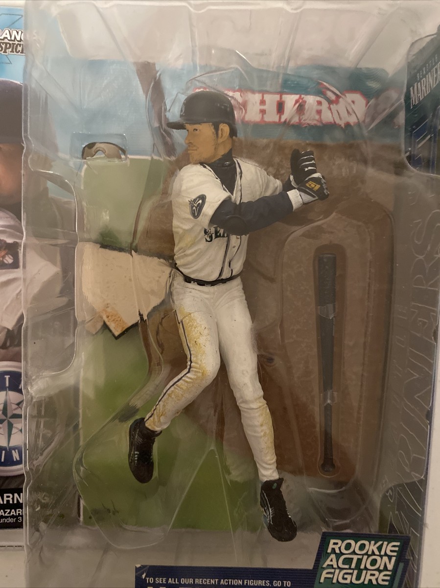 Ichiro Suzuki Mcfarlane Action Figure Seattle Mariners Rookie New
