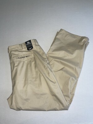NEW Galway Bay Men Pants Size 40x32 Beige Polartec Lined Power Dry Golf Stretch