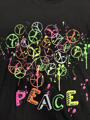 Vintage CH Gold Series T Shirt Peace Colorful Design Large | eBay