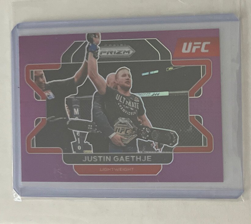 2022 Panini Prizm UFC Justin Gaethje #44 Purple Prizm 092/149