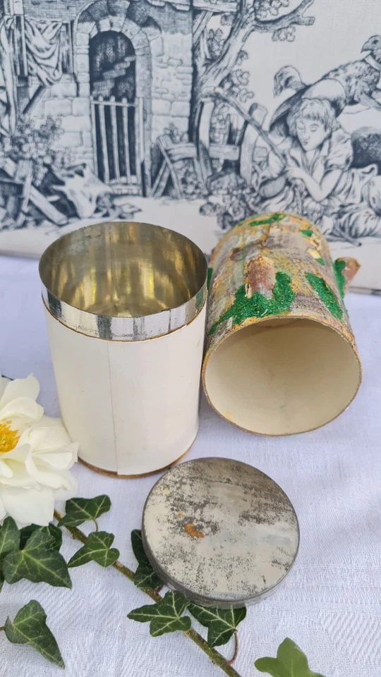 ANCIENNE BOITE A BONBONS AU FIDELE BERGER vichy TRONC D'ARBRE 1900 - Photo 4/4