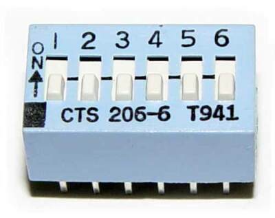 LOT OF 100 206-6 CTS SWITCH DIP SLIDE
