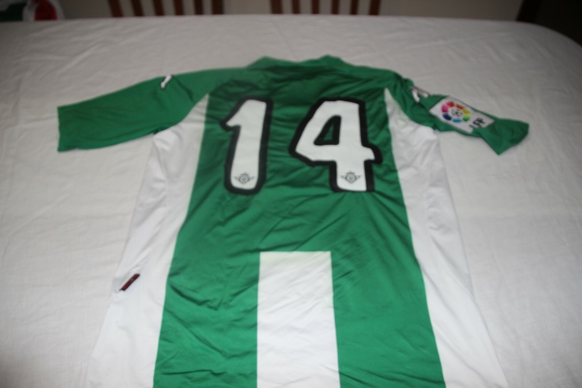 Maillot Vintage Real Betis Kappa Taille L - Dos N°14 - Match Worn (N° Retiré)