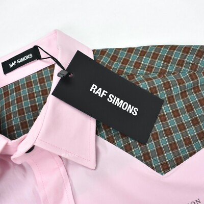 NWT $835 Raf Simons Joy Division Button Down Western Shirt Pink