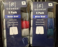Gildan George Men's Cotton Boxer Brief - Size Medium - Choose Color  Qty