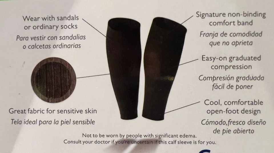 Dr. Comfort 15-20 mmHg Unisex Calf Sleeves -Sizes Available -Moderate Graduated - Image 4 of 4