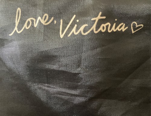 Victoria's Secret Limited Edition Velvet Tote Bag Purse Black- Love Victoria EUC - Picture 6 of 9