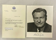  NELSON ROCKEFELLER Autographed  + ALTON MARSHALL Signed Letter + Photo Original
