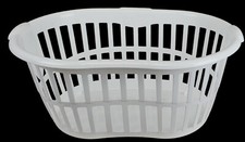 34L Hipster Plastic Laundry Basket with Handles Large Storage Hamper for Washing