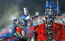 A0 POSTER  ANDY BAKER STREET optimus transformer ART GRAFFITI painting