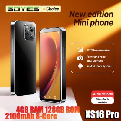 Mini SOYES XS16 Pro 4G+128G Handy Dual SIM Android Smartphone Ohne Vertrag OTG