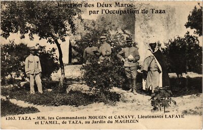 Old postcard AK MOROCCO Mug MM. Mougin and Canavy Commanders (1319111)