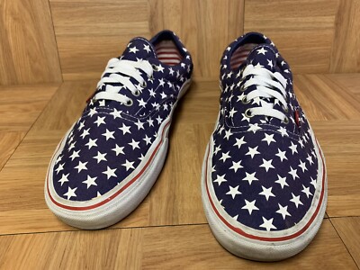 RARE🔥 VANS Era Stars & Stripes Patriot Blue White Red Sz 13 Men's