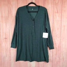 Beyond Yoga Oversized Henley Top Womens Sz Small Sleep Tee Dress Shirt NEW NWT