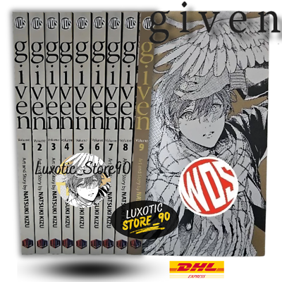 Given Manga Volume 1-9 Full Set English Version Comic Books New by
