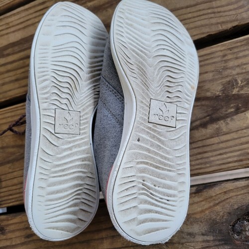 Reef grey sneakers lace up tie shoes womens size 7 - Picture 8 of 9