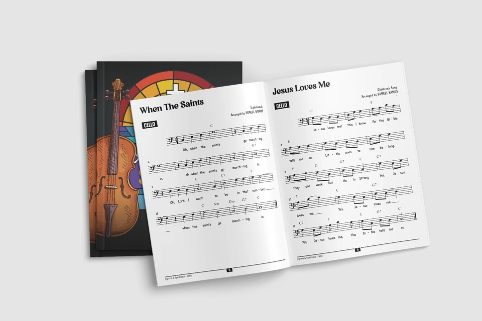 Hymns and Spirituals for Cello: 50 Easy to Play Heartfelt Songs of Praise - Image 4 of 4
