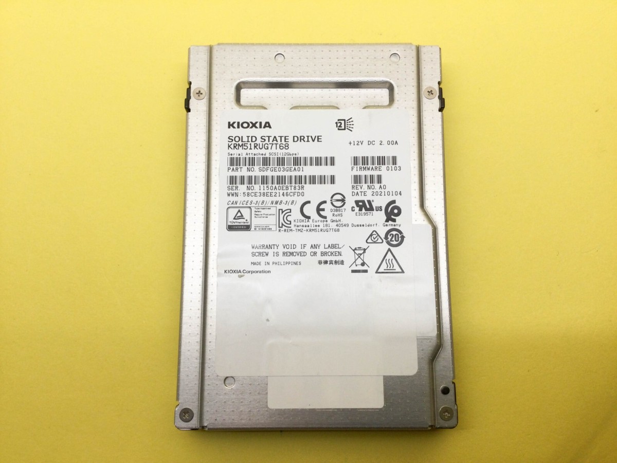 KIOXIA PM5 7.68TB SAS 12Gb/s 2.5'' SSD KRM51RUG7T68 | eBay