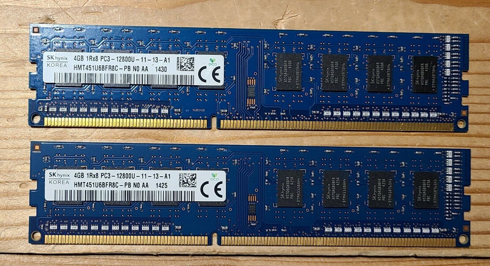 SK hynix 8GB (2x4GB) PC3-12800U 1600MHz DDR3 RAM Desktop Memory HMT451U6BFR8C-PB