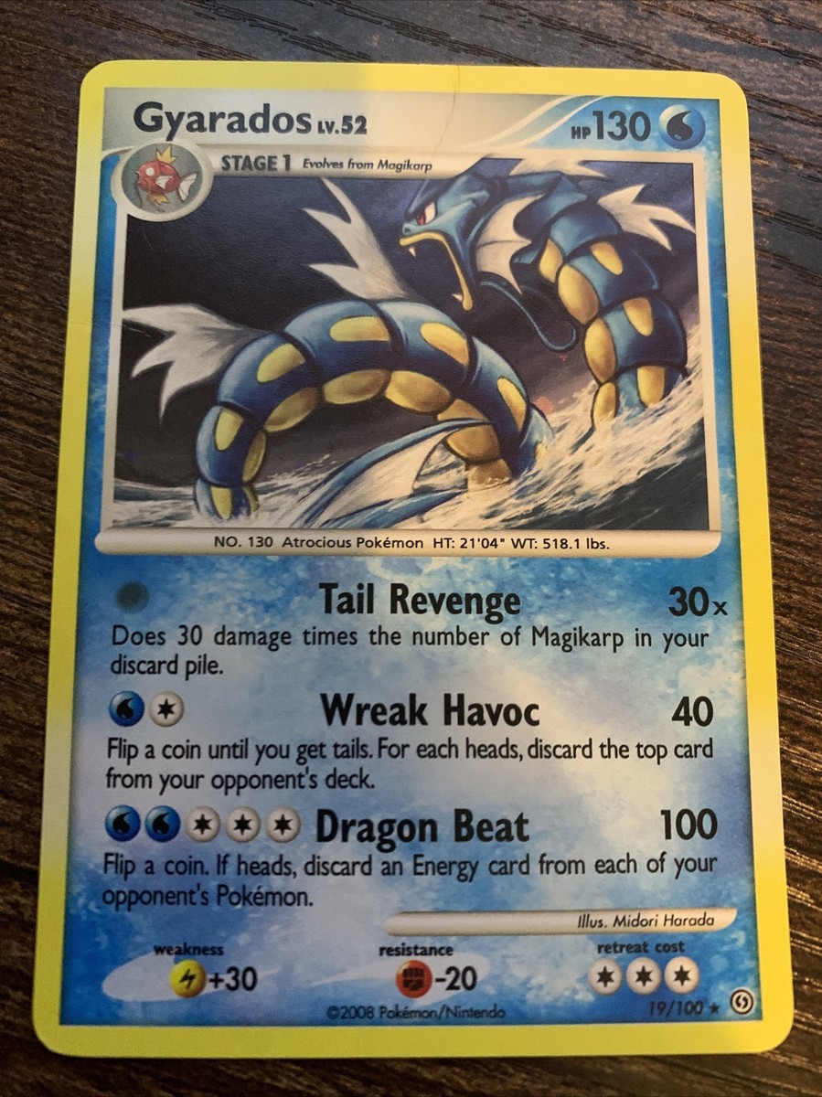Gyarados Lv.52 19/100 HOLO RARE Diamond & Pearl Stormfront Pokemon