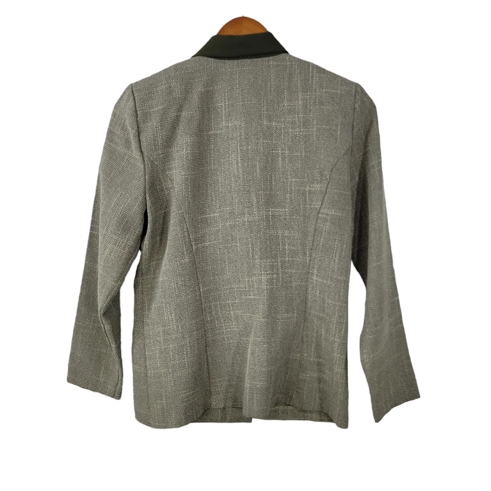 Chaqueta Blazer Vintage 90 Talla 8 Dark Academia Doble Pecho Verde Ligera Foto 4 de 4