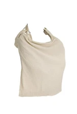 Breathable Muslin Cotton Nursing Cover for Travel Baby Breastfeeding, Cream