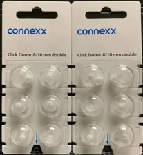 2 Pack Siemens Signia Rexton Miracle Ear 8/10 Double Click Dome. 6 Domes/pack