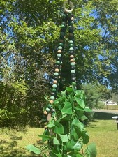 Boho Beaded Plant Hanger. Wooden Beads