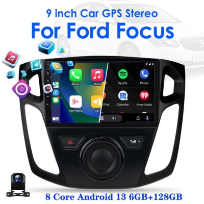 For 2012-2017 Ford Focus Car Stereo Radio 9 Android 13 GPS Wifi CarPlay 6+128GB