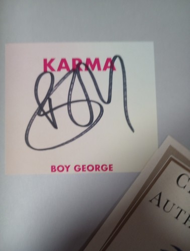 Boy George SIGNED BOOK Karma : My Autobiography culture club w/ coa - Picture 2 of 6