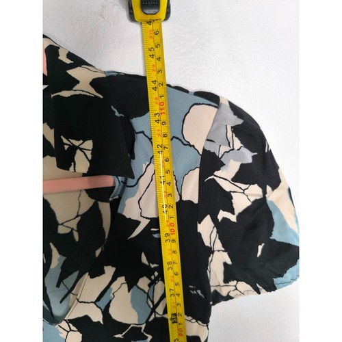 DIANE Von FURSTENBERG DVF Silk Floral Dolman Sleeve Tunic Dress Size 2 Collared - Picture 4 of 18