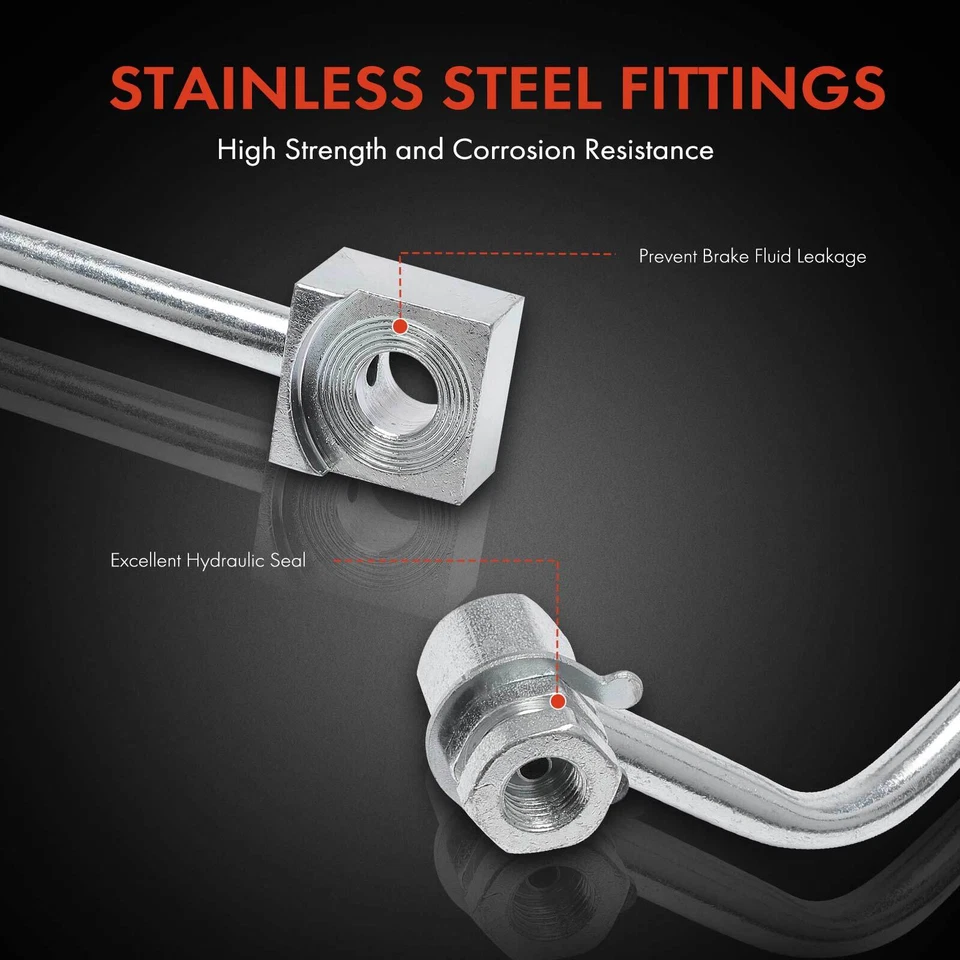 2 передних левых и правых тормозных гидравлических шланга для Ford Ranger 1989-1994 Mazda B2300 - Изображение 4 из 4