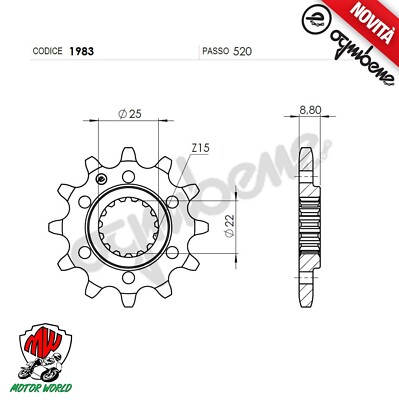 Stahlritzel Schritt 520 OGNIBENE 14 Zähne KTM 450 EXC Factory Racing Six