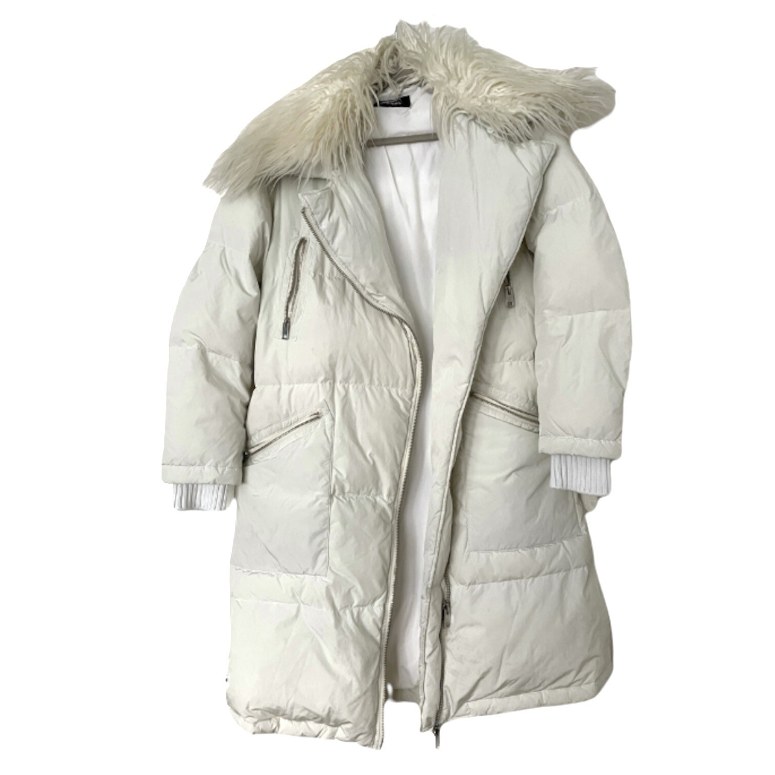 Diesel oversized offwhite puffer coat, detachable fa… Gem