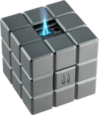 COLIBRI - TISCHFEUERZEUG - HERITAGE CUBE - GRAU - NORMAL- UND 2ER JETFLAMME NEU