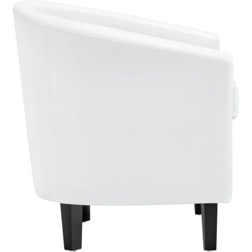 WHITE Tub Chair Armchair Boucle Club Chair for Living Room Dining Reception - Picture 5 of 15