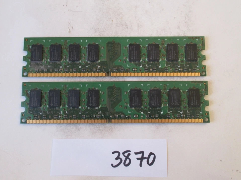 Qimonda  2x2Gb=4Gb PC2-6400 800Mhz DDR2 Desktop Memory RAM (3870) - Image 2 of 2
