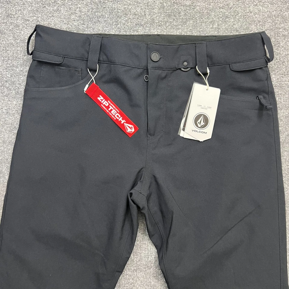 Volcom Women’s Snow Pants Black Slim Fit Zip Tech Waterproof 15K Size Large NWT - Image 3 of 4