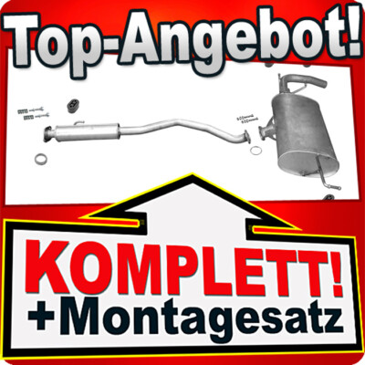 Auspuff für SUZUKI GRAND VITARA II 2.0 2005-06.2008 5-Türen Auspuffanlage