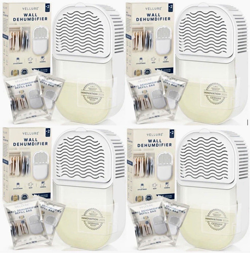 Wardrobe Dehumidifier (4 pack) - Cost-Saving Wall-Mounted Wardrobe Demhumidifier