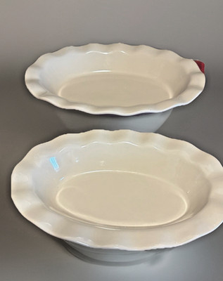 Vintage BALI Oval Serving Dish Color Beiges (2) Dish One Large And Medium