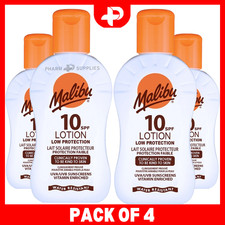 Malibu Sun SPF 10 Low Protection UVA/UVB Water Resistant Lotion 100ml Pack of 4 24.98 per litre