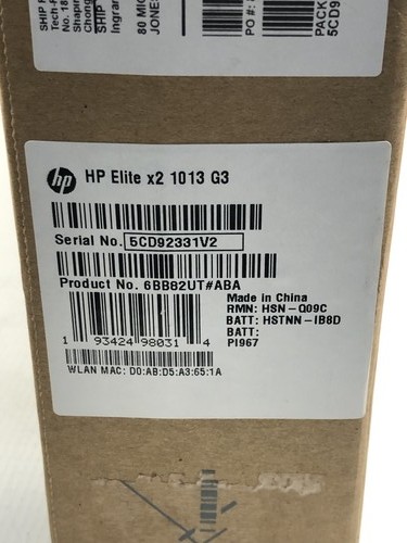 HP Elite x2 1013 G3 13" Intel i7-8650U 16GB 512GB SSD 6BB82UT#ABA Touchscreen - Picture 12 of 12