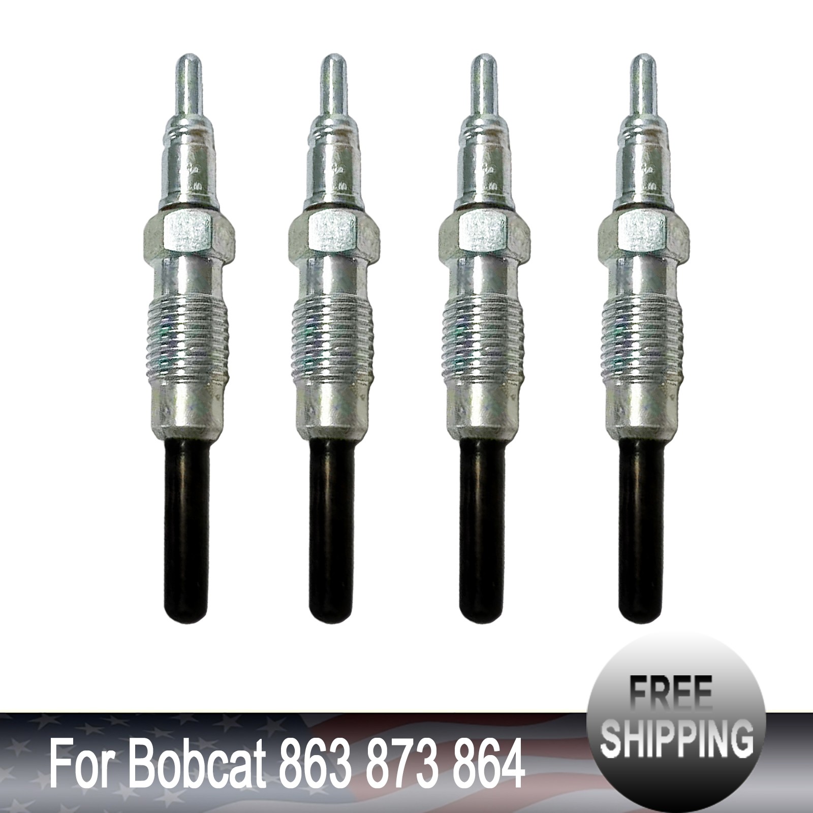 New 4Pcs Glow Plug 01180400 For Bobcat 863 873 864 Deutz Engines 2011 1011
